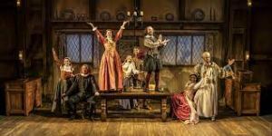 The cast and stage setting